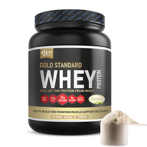 مسحوق بروتين مصل اللبن القياسي، مكمل غذائي رياضي، مسحوق مصل اللبن لكمال الأجسام، ألواح بروتين ذهبية، مشروب بروتين، درجة غذائية - Product Image 1