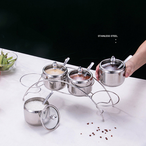 304 Roestvrijstalen Kruidenpot Pak Keuken Visuele Kruidenbak Brug Type Kruidenbak Plaatsing Matten Voor Eettafel - Product Image 3
