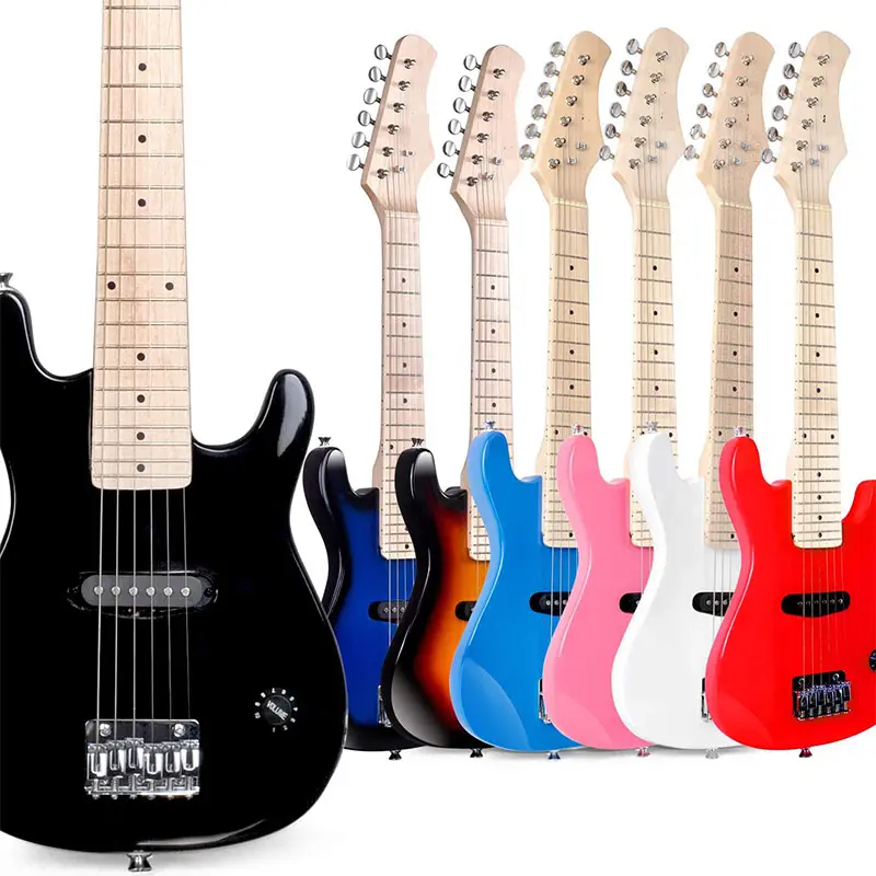 30 "Kids E-Gitarren-Pack mit 5 Watt Amp, Gig Bag, Gurt, Kabel, Saiten, Picks und Schraubens chl üssel, Guitar Combo Accessory Kit-Schwarz