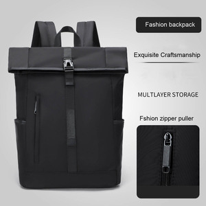 16" Unisex Waterproof <b>Laptop</b> <b>Backpack</b> Zipper Closure Large Capacity Eco-Friendly Arcuate Shoulder Strap for Outdoor Travel Use - Product Image 1