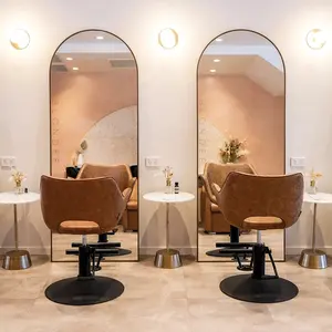 Yeni tasarım Salon mobilya Modern berber koltuğu Tan Salon sandalyesi ayna istasyonu