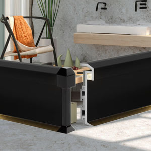 Plinthe du fabricant 8cm de haut en alliage d'aluminium Internet célébrité plinthe avec lumières pour hôtel Villa - Product Image 3