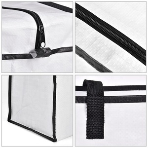 Bolsa de compras grande personalizada, bolsa con cremallera no tejida de PP con cremallera - Product Image 5