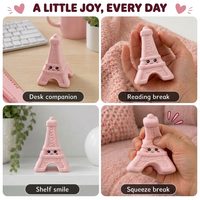 Jouet Squishy Tour Eiffel en forme de Croissant au Fromage, à remontée lente, pour le soulagement du stress et le plaisir sensoriel, pour enfants de 3 ans et plus et adultes