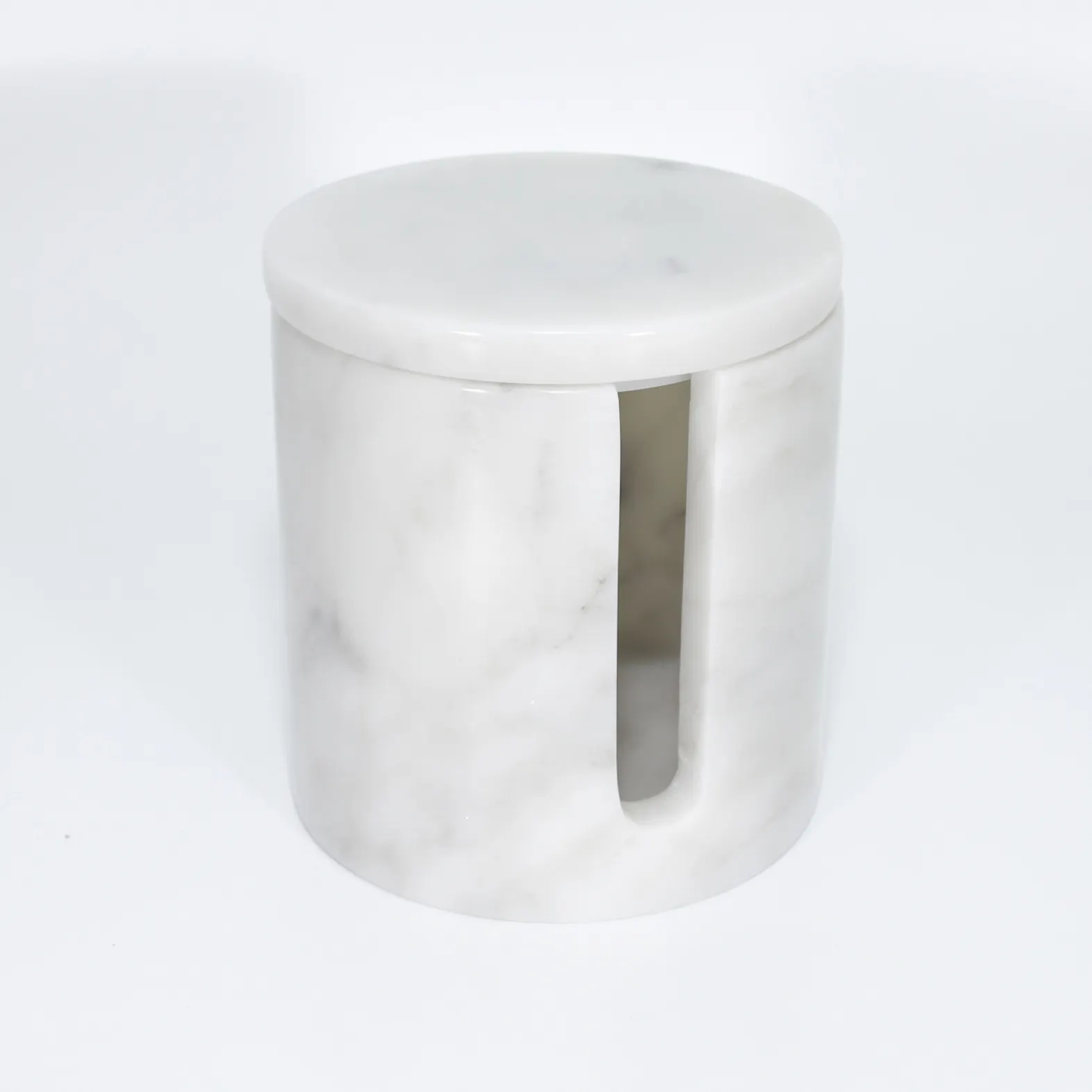 Custom Factory Outlet White Marble Tissue Container