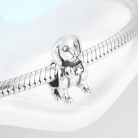 Pendentif Breloque Perles Animal Chien Chat en Argent Sterling 925 Véritable Compatible Bracelets Originaux Femme – Perles Tendance pour Fabrication de Bijoux – Vente en Gros