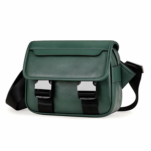 Sac bandoulière vintage pour homme de marque de luxe <span class=keywords><strong>Ama</strong></span>-zn 2025, style japonais carré décontracté, été, logo bouton, cuir PU - Product Image 6