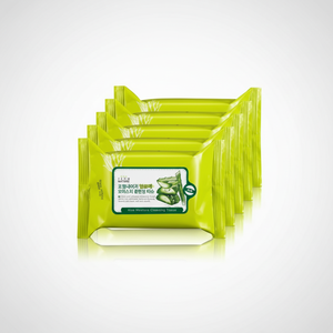 Salviette Detergenti Idratanti all'Aloe Vera Fromnature, 5 Confezioni da 30 Fogli, Struccanti - Prodotto Scontato - Product Image 1