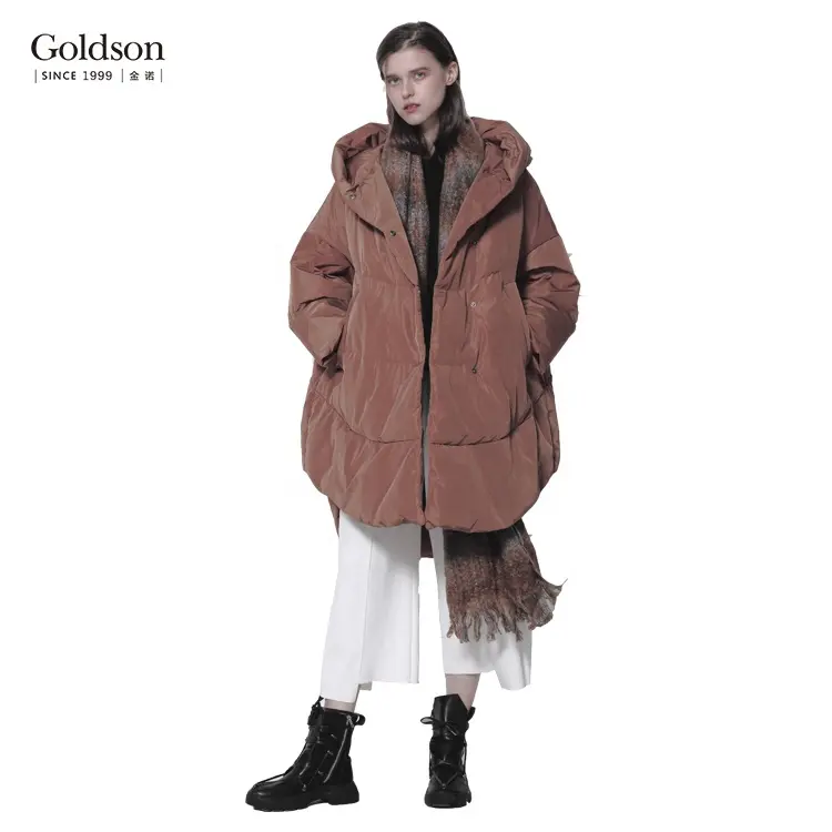 Long puffer coat female down dresses in winter goose feather filled jacket