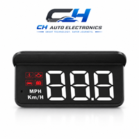 Affichage tête haute OBD2 pour voiture, affichage de la vitesse, de la température de l'eau et de la tension avec une grande police de 2,5 cm, alarme, lecteur de codes de panne Plug & Play pour véhicules OBDII