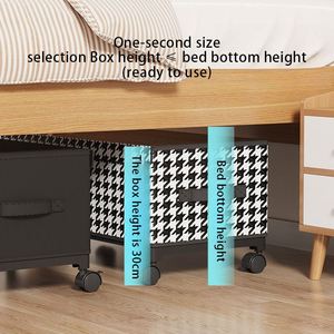 Nouveaux organiseurs de chaussures et de vêtements sous le lit, conteneurs gain de place, tiroirs roulants sous le lit avec roulettes - Product Image 4