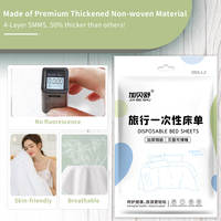 Drap de lit jetable blanc non tissé, épais, respirant, 200TC, antistatique, plié, pour usage domestique, hôtelier et hospitalier, motif uni