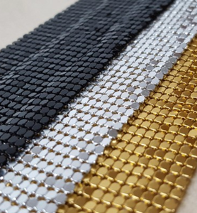 Tissu en maille d'<span class=keywords><strong>aluminium</strong></span> souple et flexible - Nappe à paillettes métalliques et textile décoratif - Product Image 2