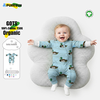Ensemble barboteuse et pyjama pour bébé à imprimé canard personnalisable, vêtements de nuit unisexes pour tout-petits OEM, pyjamas en bambou de qualité supérieure pour nouveau-nés