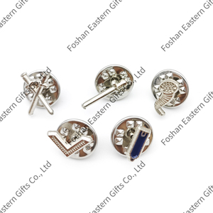 Épinglette d'officier maçonnique bleu or/argent Blue Lodge Junior Warden - Product Image 4