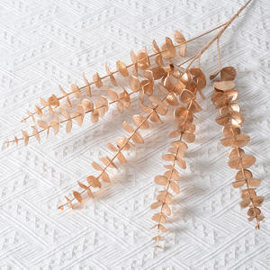 5 Fourchette <span class=keywords><strong>Eucalyptus</strong></span> Plante Simulation Or Argent Feuille <span class=keywords><strong>En</strong></span> Plastique Souple Vert Décor À La Maison <span class=keywords><strong>Pot</strong></span> pour Noël Saint Valentin Mariage - Product Image 3