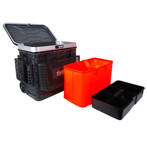 Fishing Tackle <b>Box</b> EVA <b>Rolling</b> Case 50x29x28cm Multi-Function With Lid And Storage Compartments For River Fishing - Product Image 1