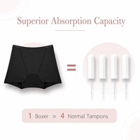 Culotte menstruelle taille haute en coton, 4 couches, anti-fuite, flux abondant, lavable et réutilisable pour femme
