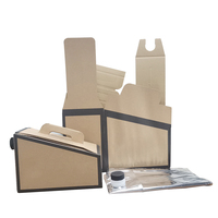 Distributeur de café, whisky et soda en papier kraft grande capacité 3L avec doublure en éponge, laminage mat, matériaux recyclés, boîte à emporter