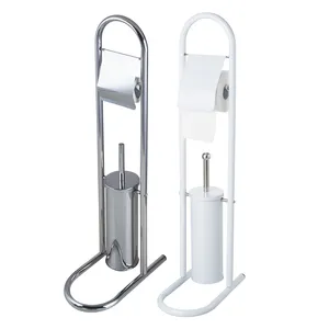 Cepillo de inodoro de acero inoxidable <span class=keywords><strong>y</strong></span> soporte de papel tisú, accesorios de baño para el hogar, <span class=keywords><strong>portarrollos</strong></span> de cepillo de limpieza - Product Image 1