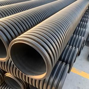 Chất lượng cao Đen HDPE đôi tường sóng cống cống ống linh hoạt bền giá thấp chịu áp lực cao - Product Image 1