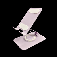 Support de téléphone portable de bureau multifonctionnel rotatif avec support de tablette réglable et support de réglage de l'angle et de la hauteur du téléphone