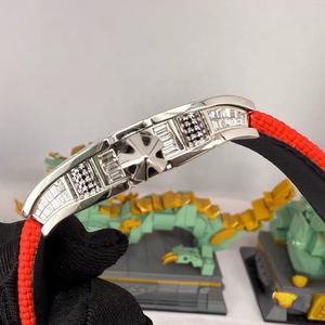 Montre mécanique pour homme ultra-fine de haute qualité 67-01, montre luxueuse sertie de diamants en moissanite, miroir en saphir, montre tendance - Product Image 5