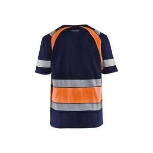 BLAKLADER - 342110308853XS Camiseta Azul marino/Hi-Vis Orange - EAN 7330509620083 ROPA DE TRABAJO DE LA HI-VIS - Product Image 2