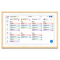 Calendrier numérique intelligent 10,1 pouces avec écran tactile, mémoire 32 Go, prise en charge MP4/MP3, assistant vocal IA pour la maison, le bureau et la famille