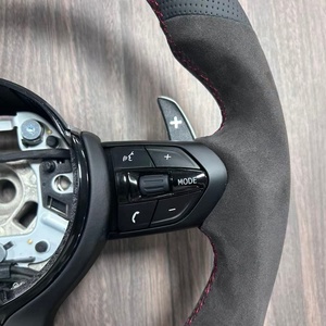 Volant en Alcantara pour <span class=keywords><strong>BMW</strong></span> F30 F20 Série 4 F36 F21 E87 <span class=keywords><strong>120d</strong></span> F21 E81 X3 E83 F32 E90 M4 F10 535i F32 F33 540i E91 - Product Image 3