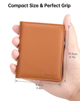 Dompet Kartu Kreatif Buatan Tangan untuk Pria, Tempat Kartu Multifungsi Minimalis, Dompet Kartu Kredit Pendek