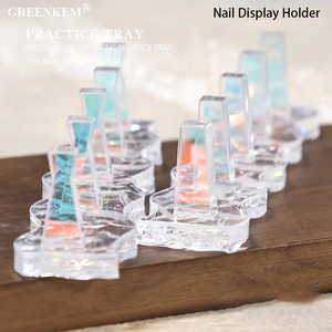 Plateau de pratique à pointe d'ongle non magnétique spécial en acrylique Aurora pour support d'affichage d'ongle transparent en forme de vague de colle d'oeil de chat - Product Image 5