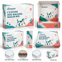 Boîte d'expédition écologique personnalisée pour promenades avec les chiens, avec doublure en éponge et fermeture à rabat, en papier, pour emballage e-commerce