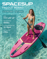 Planche de SUP gonflable 11'6''*35'' pour la location – Idéale pour le surf et les activités aquatiques