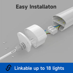 ไฟ LED แบบกันน้ำ IP67 พร้อมแบตเตอรี่สำรองฉุกเฉิน LiFePO4 3 ชั่วโมง ไดรเวอร์ Tridonic กำลังไฟ 20W/40W/60W/75W ป้องกันน้ำและไอน้ำ เหมาะสำหรับคลังสินค้า - Product Image 3