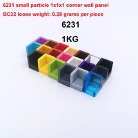 1 kg de mini briques murales, blocs de construction, pièces en plastique MOC, jouets pour enfants, bricolage, compatibles de haute qualité, accessoire N° 6231