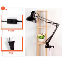 Clip métallique pliable bras long lampe de bureau LED Rotation à 360 ° soins des yeux spectre complet pour salon de manucure lecture à domicile