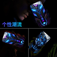 Son lumineux contrôle de la musique coque de téléphone pour iPhone 11 12 13 14 15 Pro Max 7 8 Plus X XR XS appel brillant LED éclairer la couverture en verre