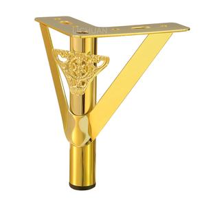 Patas de Metal Dorado para Muebles, Trident, Patas para Sofá o Gabinete, Acero Inoxidable Pesado de 3 Pulgadas, Acabado Negro y Dorado Mate - Product Image 3