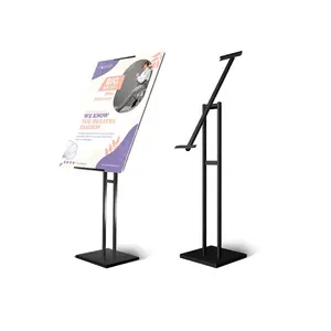 Best selling customization Single side Welding metal frame display Cardboard poster stand