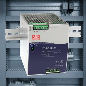 แหล่งจ่ายไฟรางไดน์ Meanwell รุ่น TDR-960-24 กำลังไฟ 960 วัตต์ แบบสามเฟส พร้อมฟังก์ชัน PFC สำหรับอุตสาหกรรม แรงดันไฟฟ้า 24 โวลต์กระแสตรง 40 แอมป์ แบบรางเดี่ยว - Product Image 3