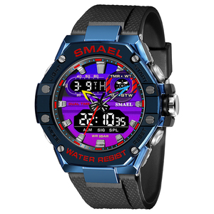 SMAEL – montre numérique pour homme, durable et unique, comely 8066, bracelet en Silicone, double affichage, Chrono, sport, course, ensemble de montre, fournisseur, 2023 - Product Image 1