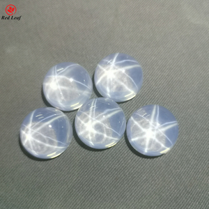 Redleaf พลอยแซฟไฟร์พลอยสีขาวรูปดาวพลอยไพลินทรงกลมพลอยหลวม - Product Image 2