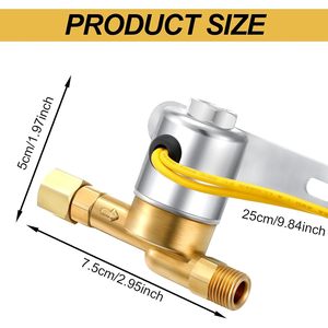 Mudder Solenoid Valve 24V 125 PSI Brass 3/64 Orifice For <b>Humidifier</b> Parts - Product Image 2