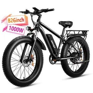 Stock de EE. UU. Bicicleta de montaña eléctrica 1000W 15ah velocidad de engranaje elcykel 26 pulgadas electrica bicicleta de neumáticos gruesos