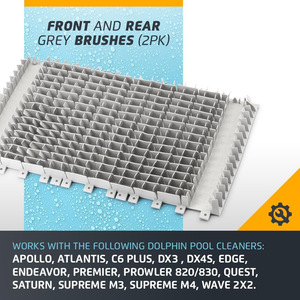 Brosse à rouleaux Dolphin 6101641-R2 en plastique gris, pièce de rechange pour équipement automatisé - Product Image 5