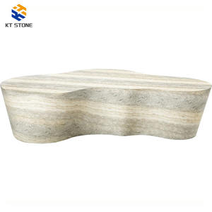 Canapé de salon moderne de luxe Lauren noir et or, table basse cubique en marbre, table basse en marbre blanc naturel - Product Image 6