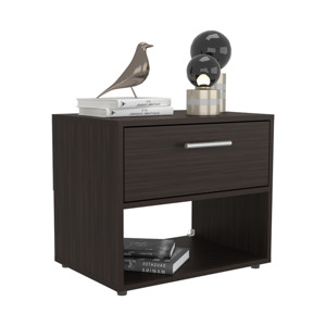 Nightstand 1 Drawer 1 <b>Shelf</b> 4 Legs Modern Bedroom Storage <b>Unit</b> - Product Image 4