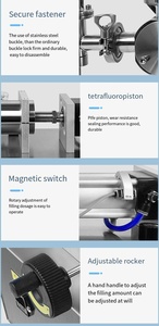 Semi Automatic Horizontal Pneumatic Liquid Paste Cream Filling Machine Piston Shampoo Cosmetic Cream <b>Small</b> <b>Bottle</b> Honey - Product Image 5