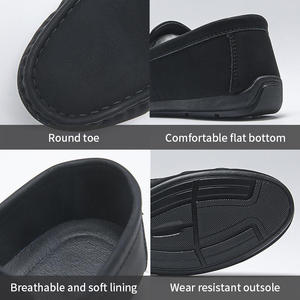 Mocassins pour hommes Bean Shoes, nouvelle collection printemps-été, à enfiler, à bout ouvert, respirants, tendance, décontractés, à semelle plate, en PU - Product Image 3